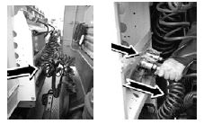 Проверка состояния шлангов подсоединения тормозной системы полуприцепа, жгутов соединительных проводов на автомобилях Камаз