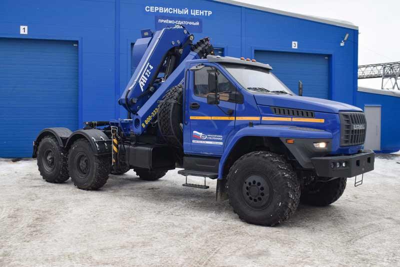 Седельный тягач Урал-NEXT 4320-6952-72Е5Г38 с КМУ АНТ 22-4 (004, г/п 10 т.)