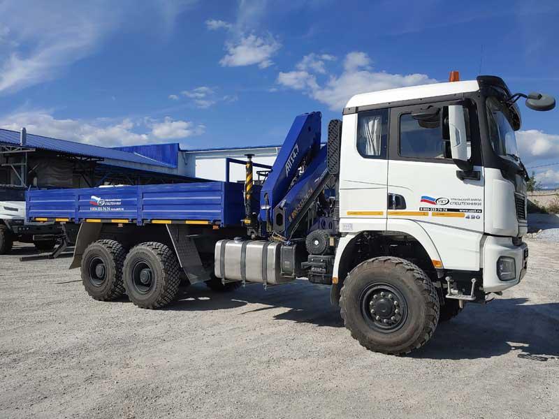 Бортовой Shacman X3000 SX32586V385 W430 с КМУ АНТ 14.7-5 (сп.м., г/п 5,75 т.)