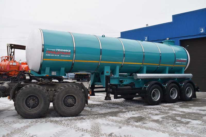 Полуприцеп-цистерна марки УЗСТ ППЦТ-18 (002) для техводы (3-осный, прямое сечение)