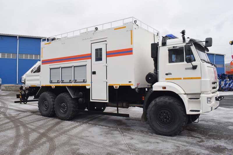 Грузопассажирский аварийно-спасательный автомобиль Камаз 43118-3027-48(А5) с КМУ АНТ 7.5-2 (МЧС, 001, г/п 3 т.)
