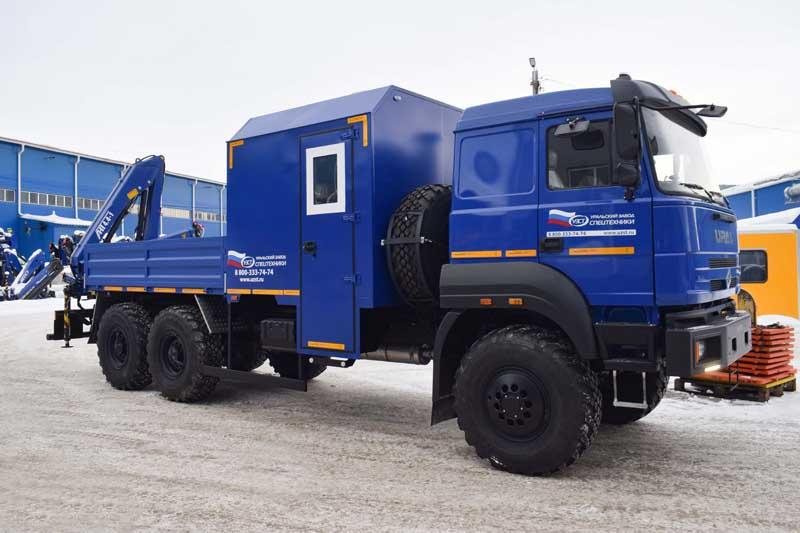 ГПА УЗСТ Урал 4320-4972-80Е5 с КМУ АНТ 4.4-1 – 6+2 мест (сп.м.)