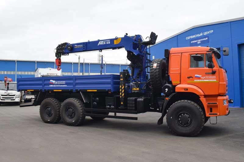 Бортовой Камаз 65222-23012-53 с КМУ АНТ 20-5ТЛ (141, г/п 7,2 т., тросовый)
