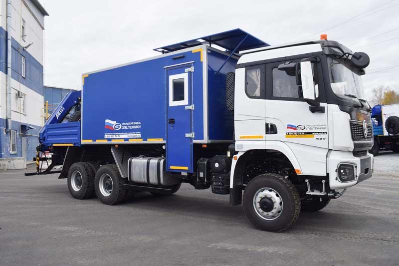 ПАРМ Shacman X3000 SX32586V385 с КМУ АНТ 8.5-2 (г-р EG-202, сп.м.)
