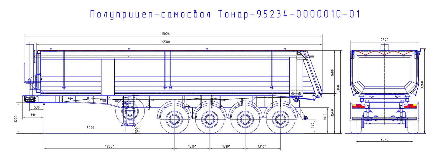 Полуприцеп чертеж dwg